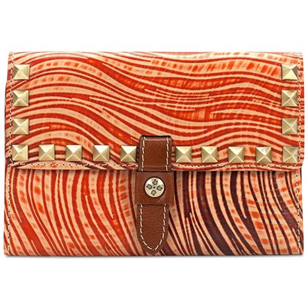 Patricia Nash Wavy Striped Colli Studded Clutch Wallet